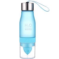 Бутылка для воды с соковыжималкой H2O WATER 650 мл, синяя